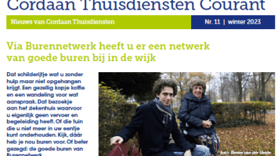 Cover van de Cordaan Thuisdiensten Courant Winter 2022